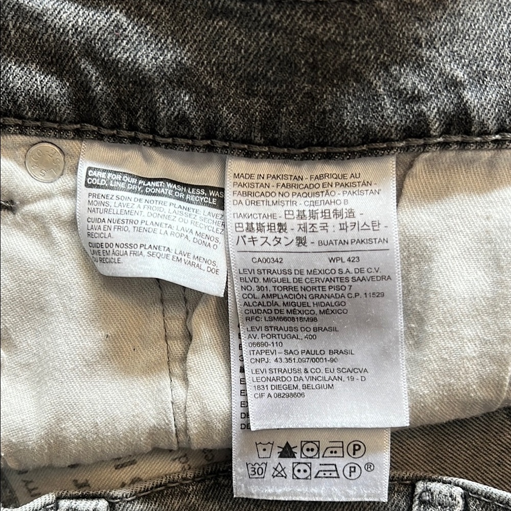 Levi's 505 Gray Mens 38 x 29 Denim Stretch Jeans - Picture 14 of 14